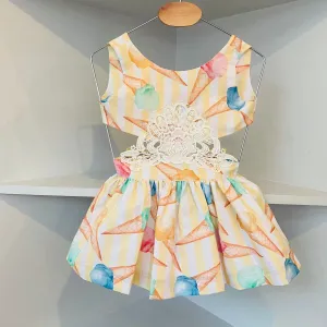 BABINE - Exclusive Cut Out Ice Cream Dress - Yellow