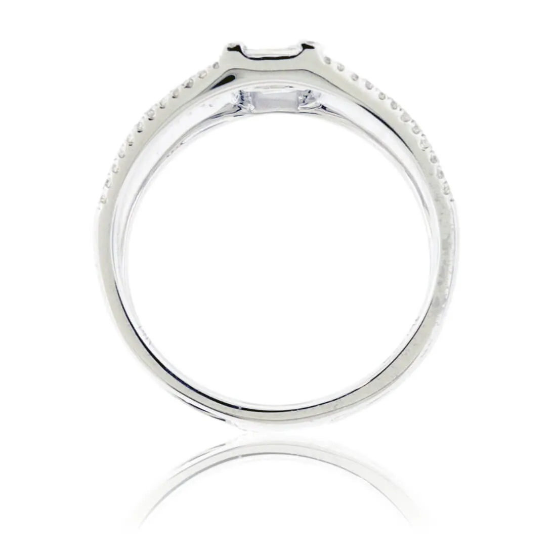 Baguette Center Diamond Right Hand Ring