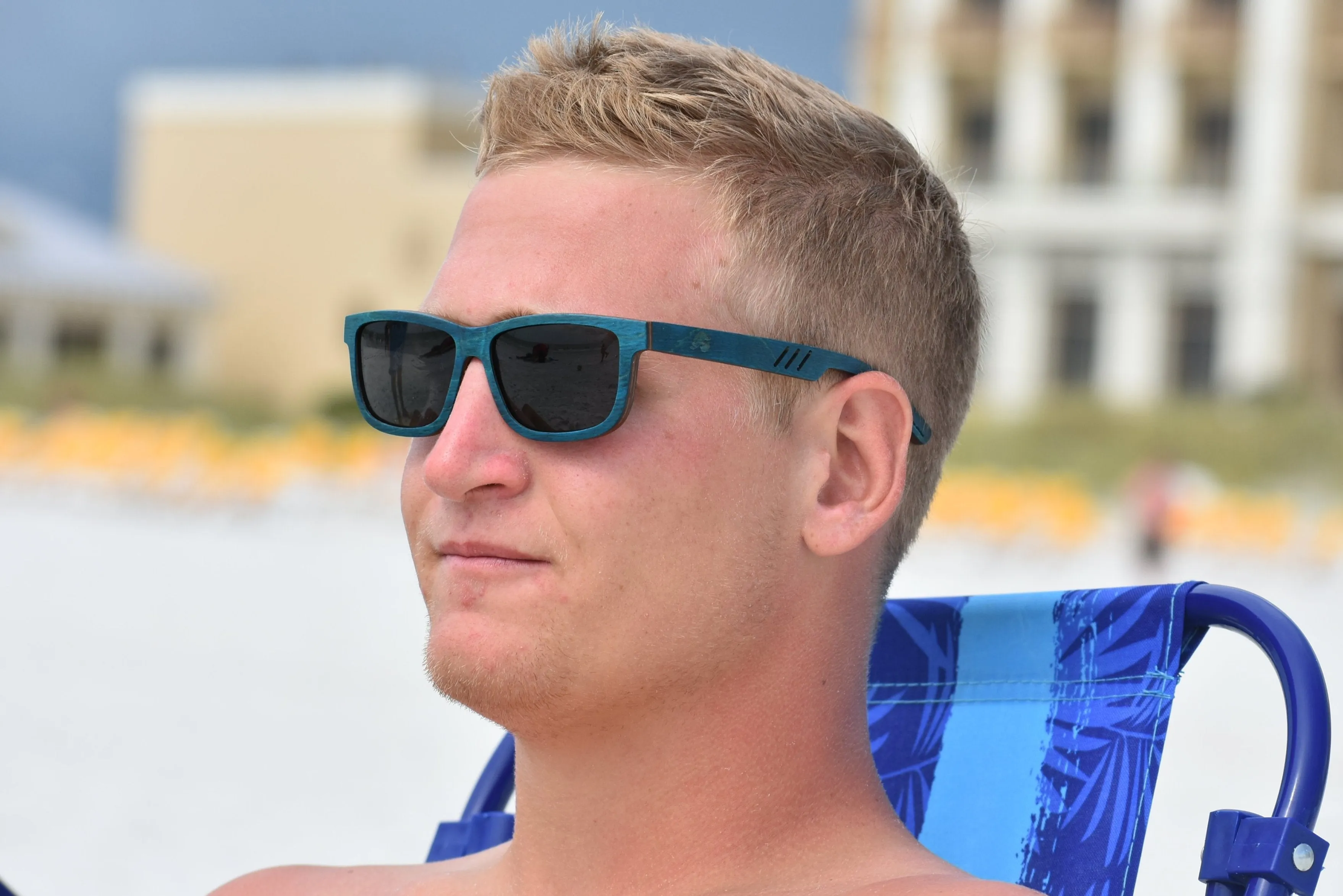 Bahama Blue Walnut Wood Sunglasses - Limited Edition
