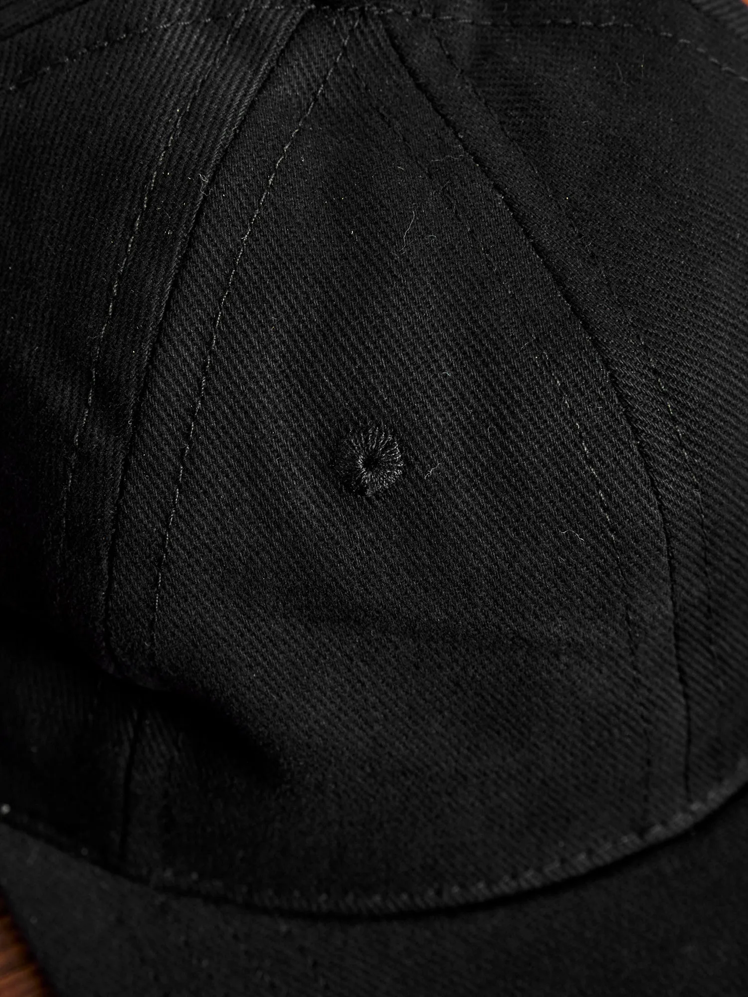 Baseball Hat in Black Denim