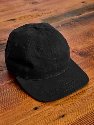 Baseball Hat in Black Denim