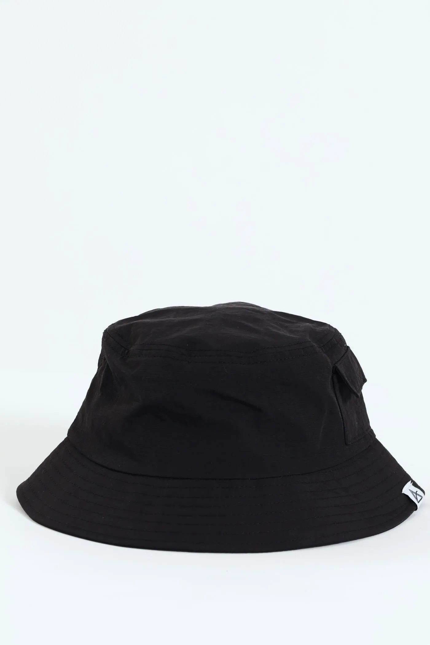 Basic Drawcord Bucket Hat - Black