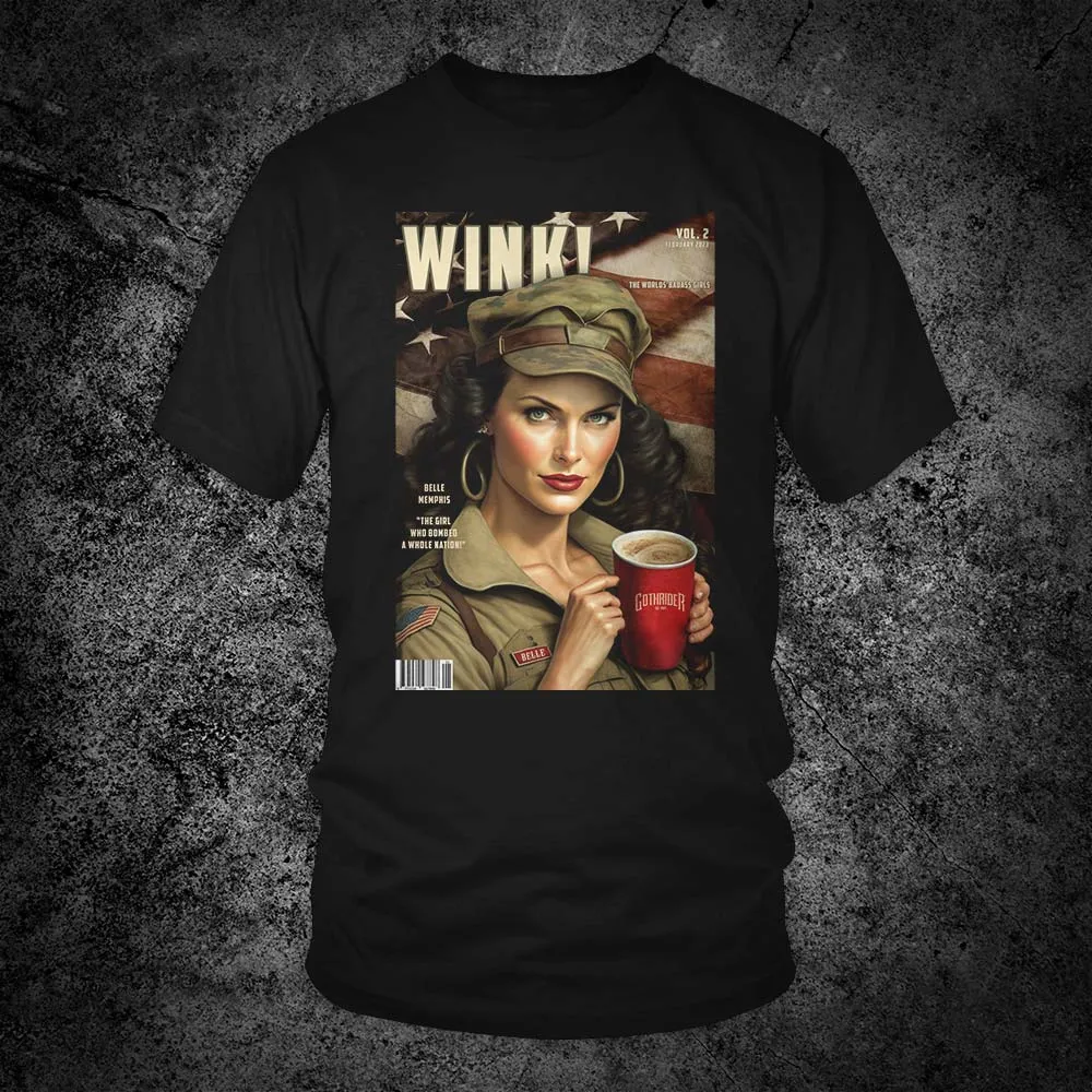 Belle Pin-Up Wink Magazine Limited Edition Unisex T-Shirt