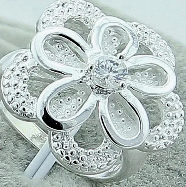 Big Flower Zircon Ring
