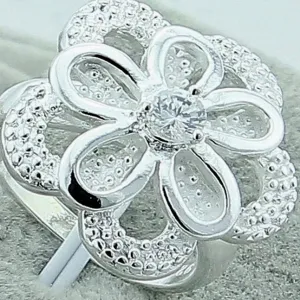 Big Flower Zircon Ring