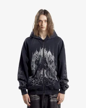 Black Cathedral V2 Zip Hoodie
