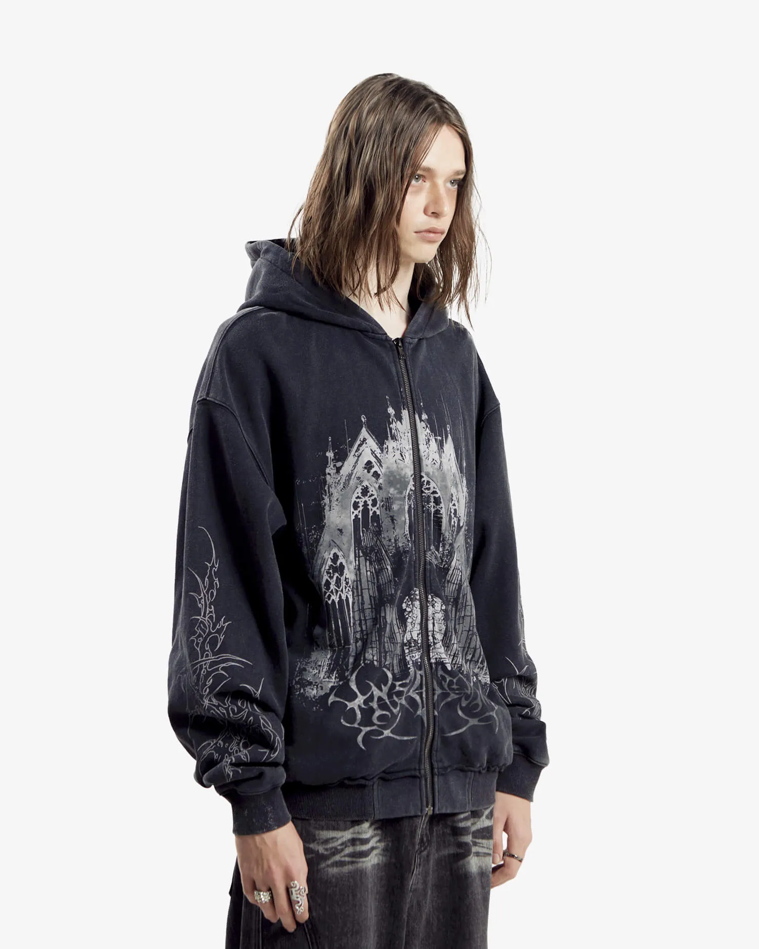 Black Cathedral V2 Zip Hoodie
