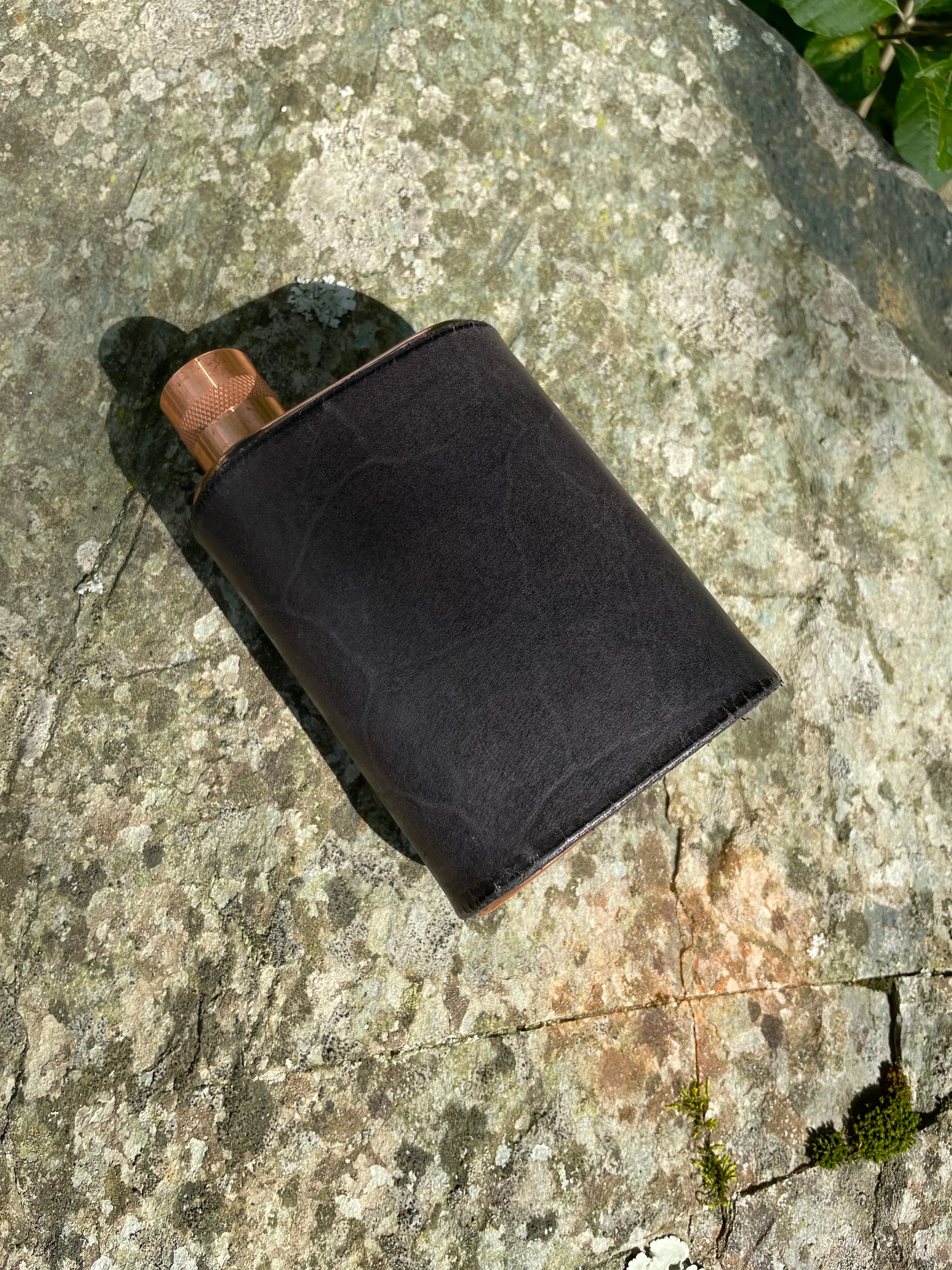 Black Leather Flask