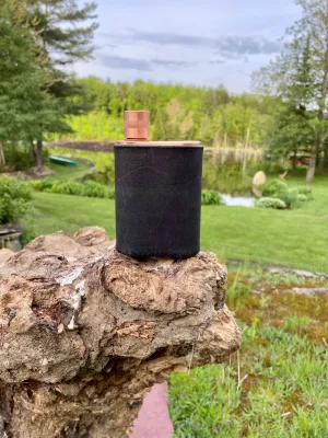 Black Leather Flask