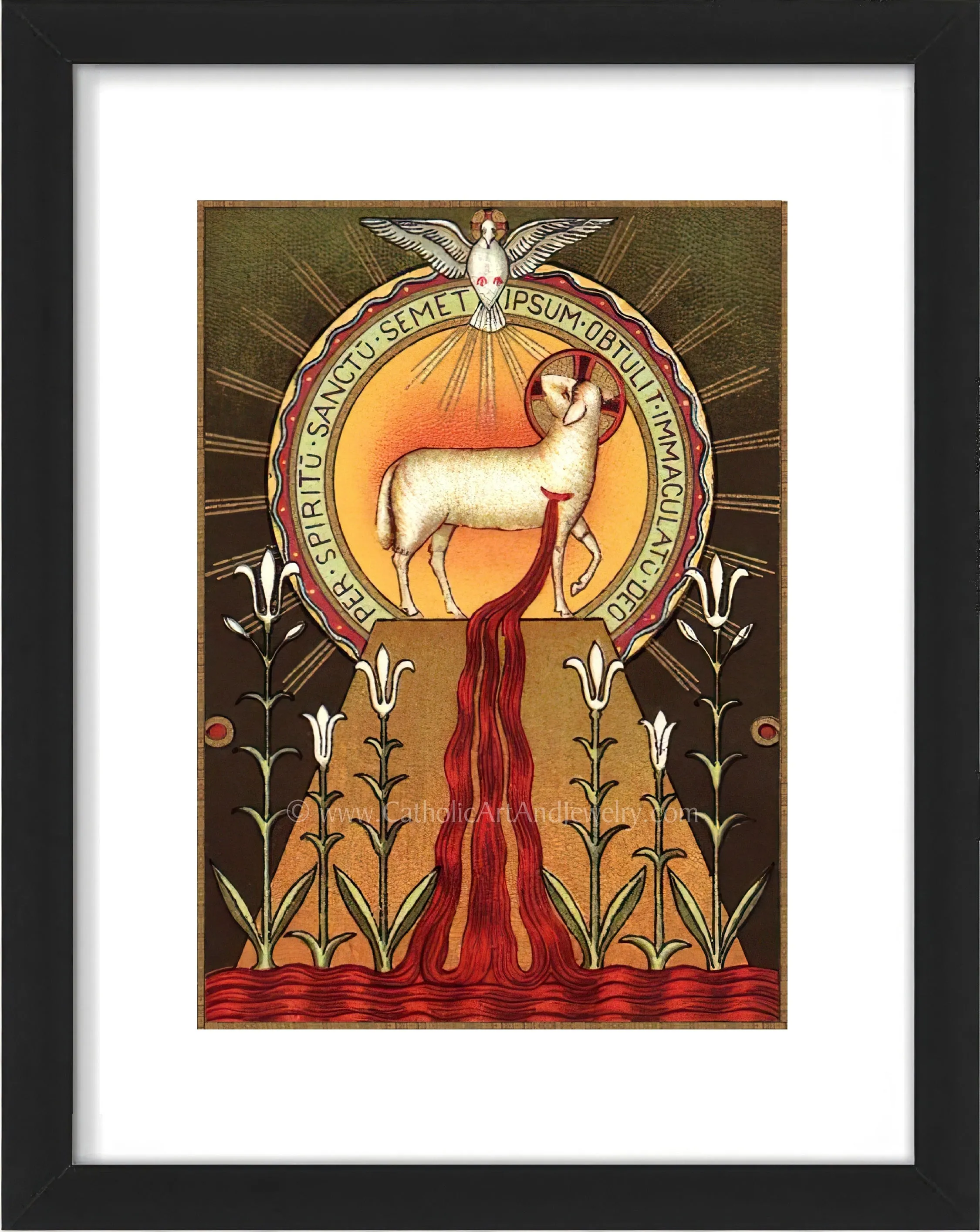 Blood of the Lamb – Benedictine Beuron Art – Catholic Art Print – Archival Quality
