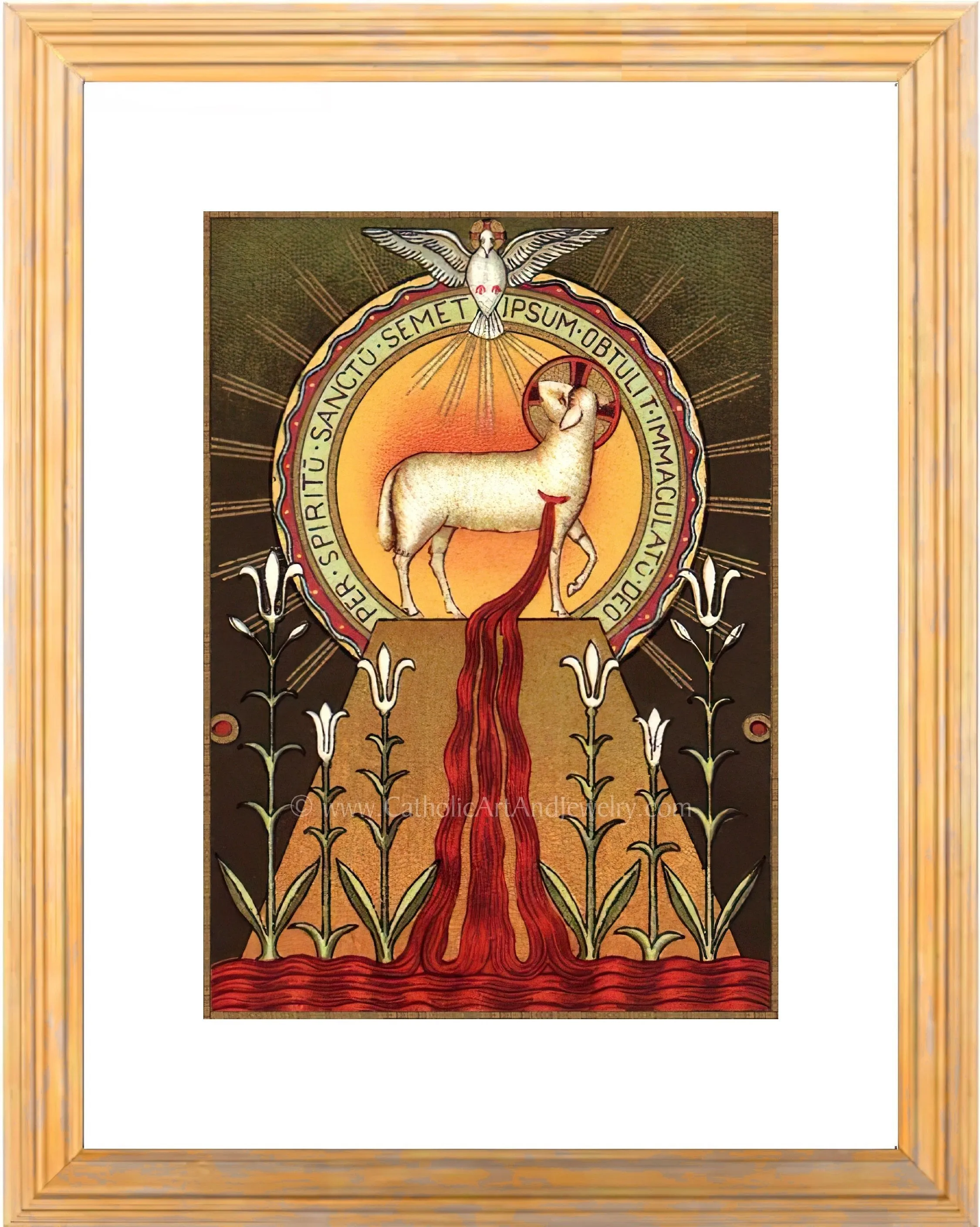 Blood of the Lamb – Benedictine Beuron Art – Catholic Art Print – Archival Quality