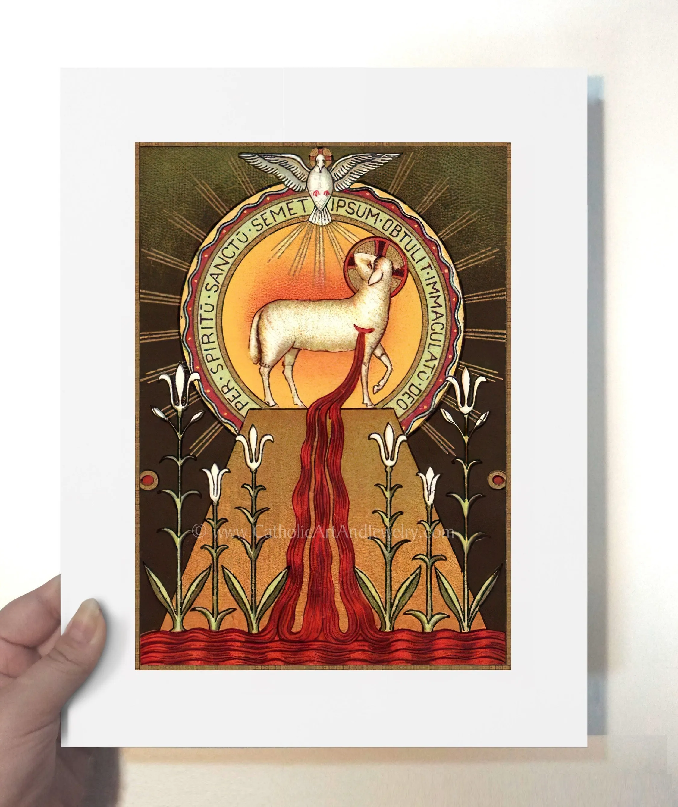 Blood of the Lamb – Benedictine Beuron Art – Catholic Art Print – Archival Quality