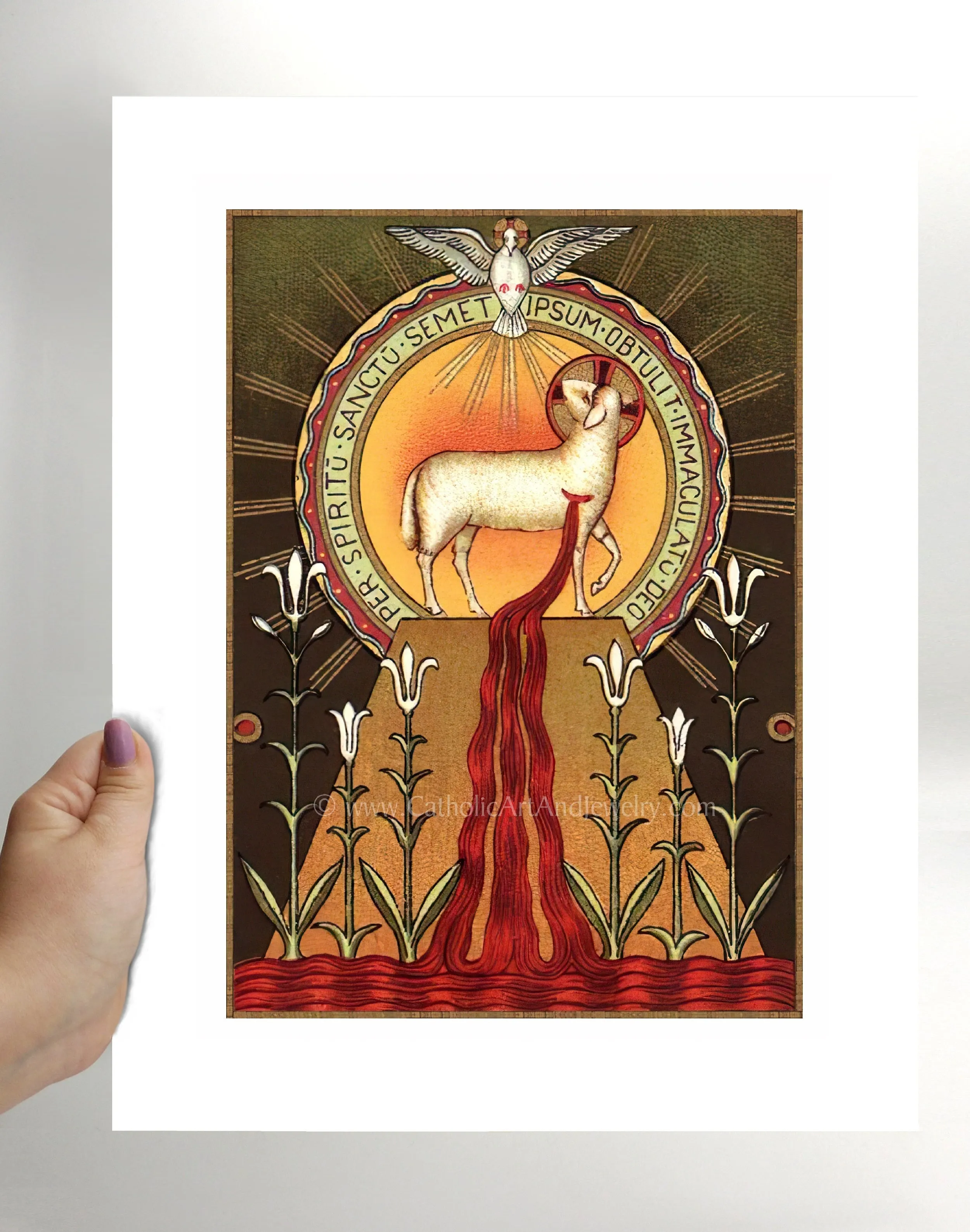 Blood of the Lamb – Benedictine Beuron Art – Catholic Art Print – Archival Quality