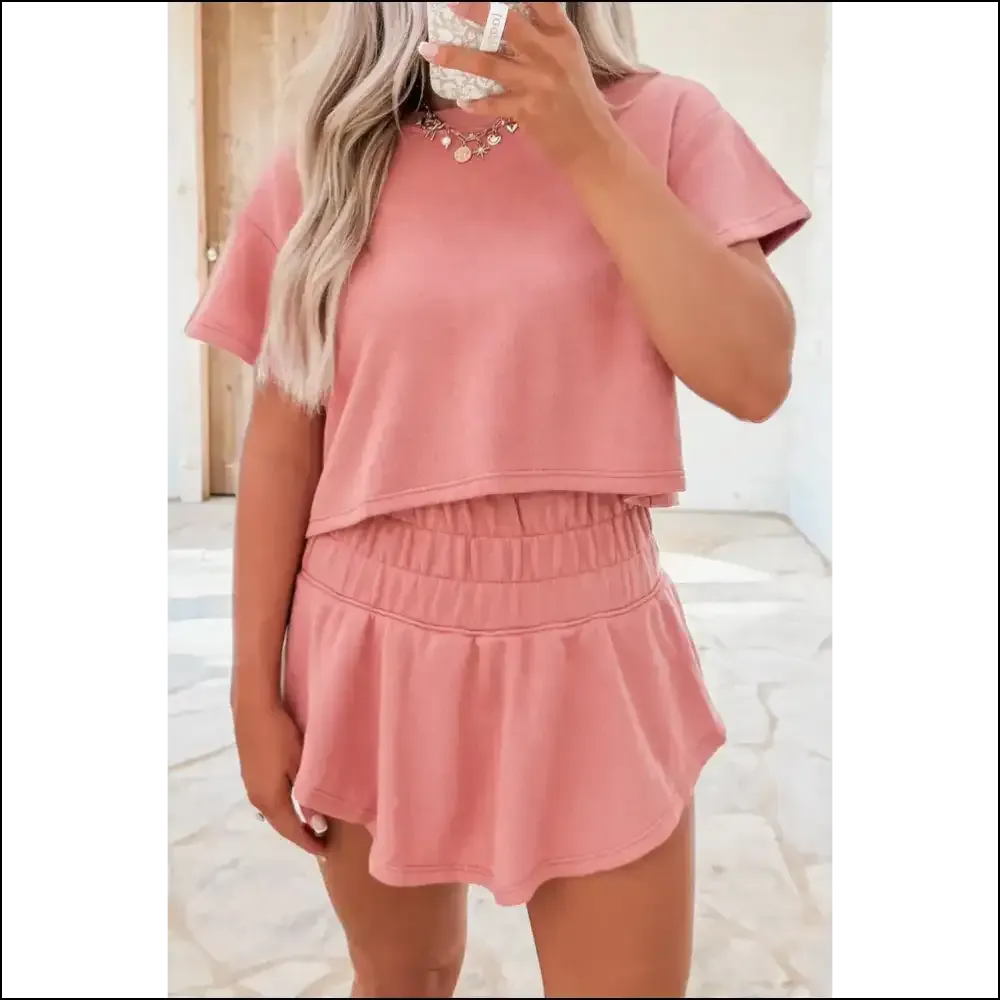 Blossom Cropped Tee Set: Needful Things Made  Chic 🌸💀
