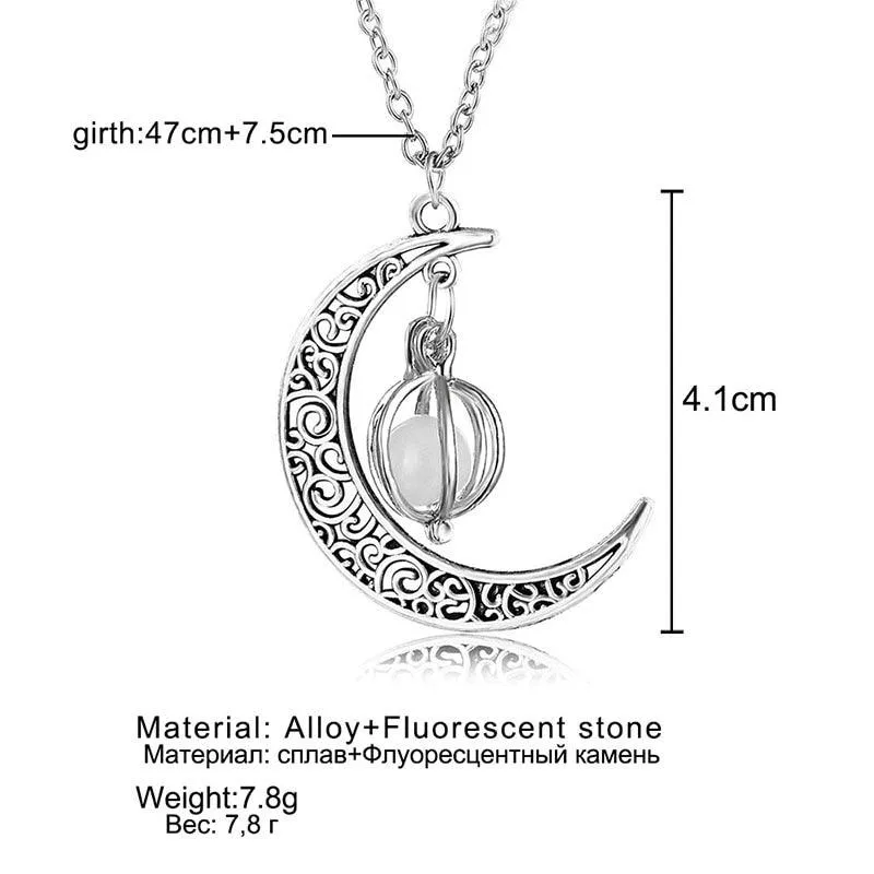 Boho Luminous Moon Necklace