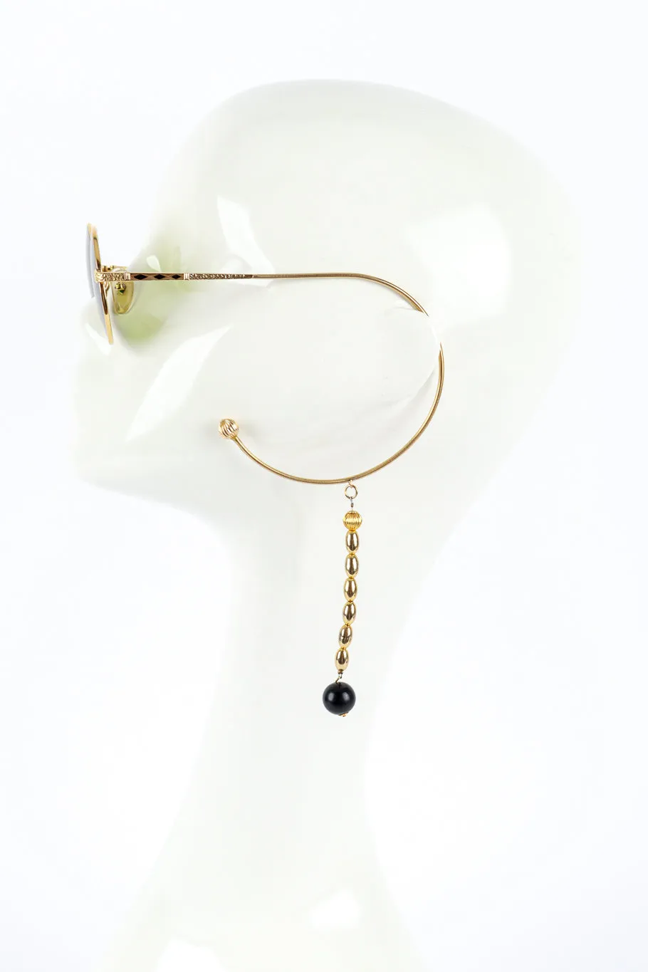 Bottle Green Bead Drop Arm Sunglasses
