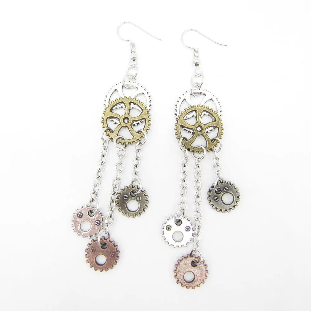 Boucles d'oreilles Steampunk Vintage