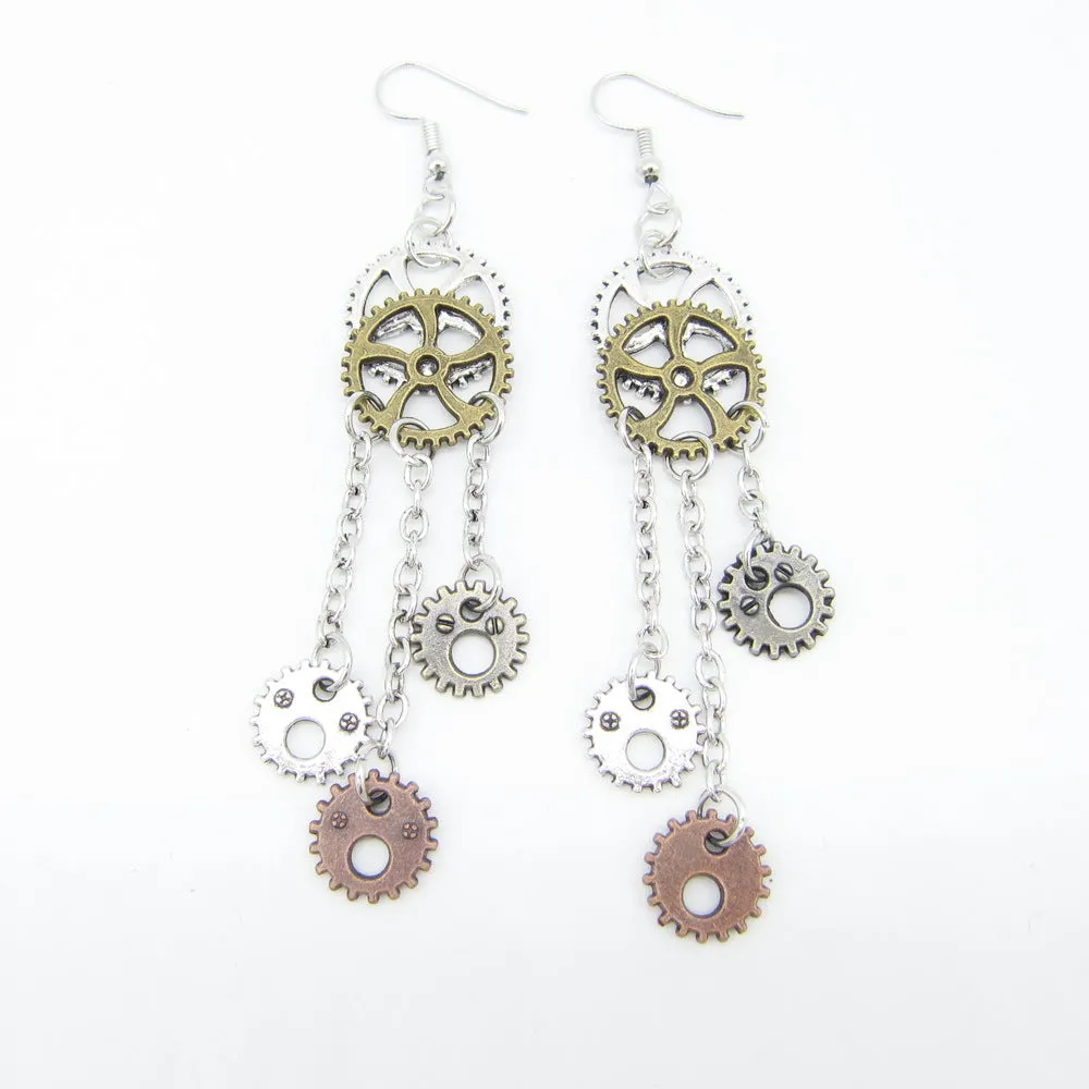Boucles d'oreilles Steampunk Vintage