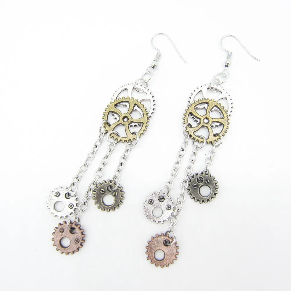 Boucles d'oreilles Steampunk Vintage