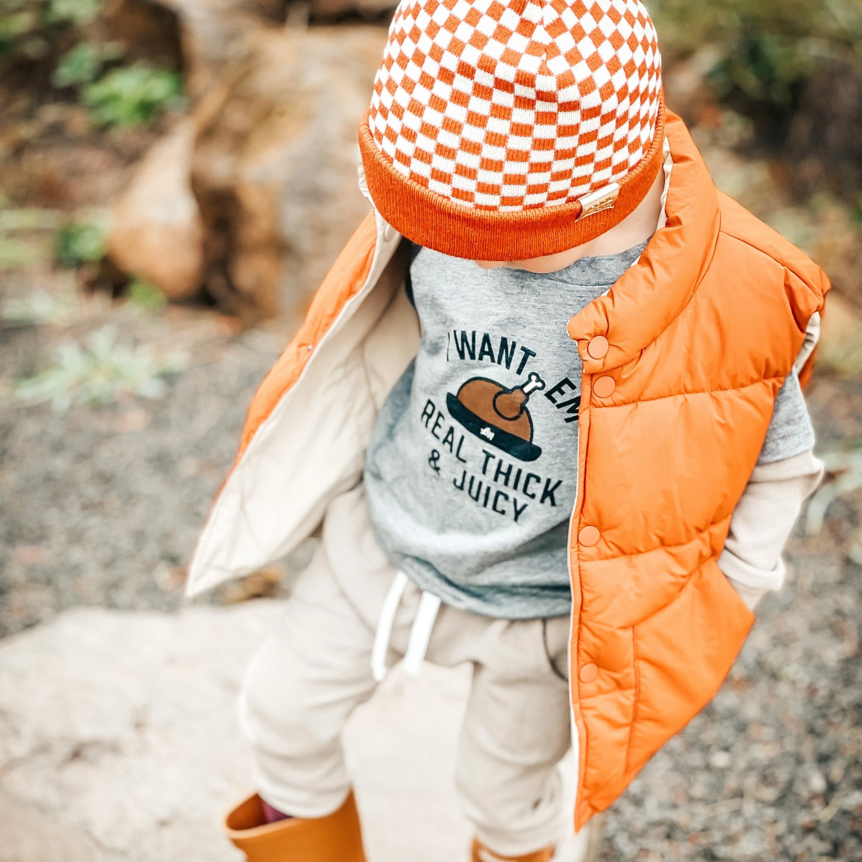 Check Yourself Reversible Beanie - Copper