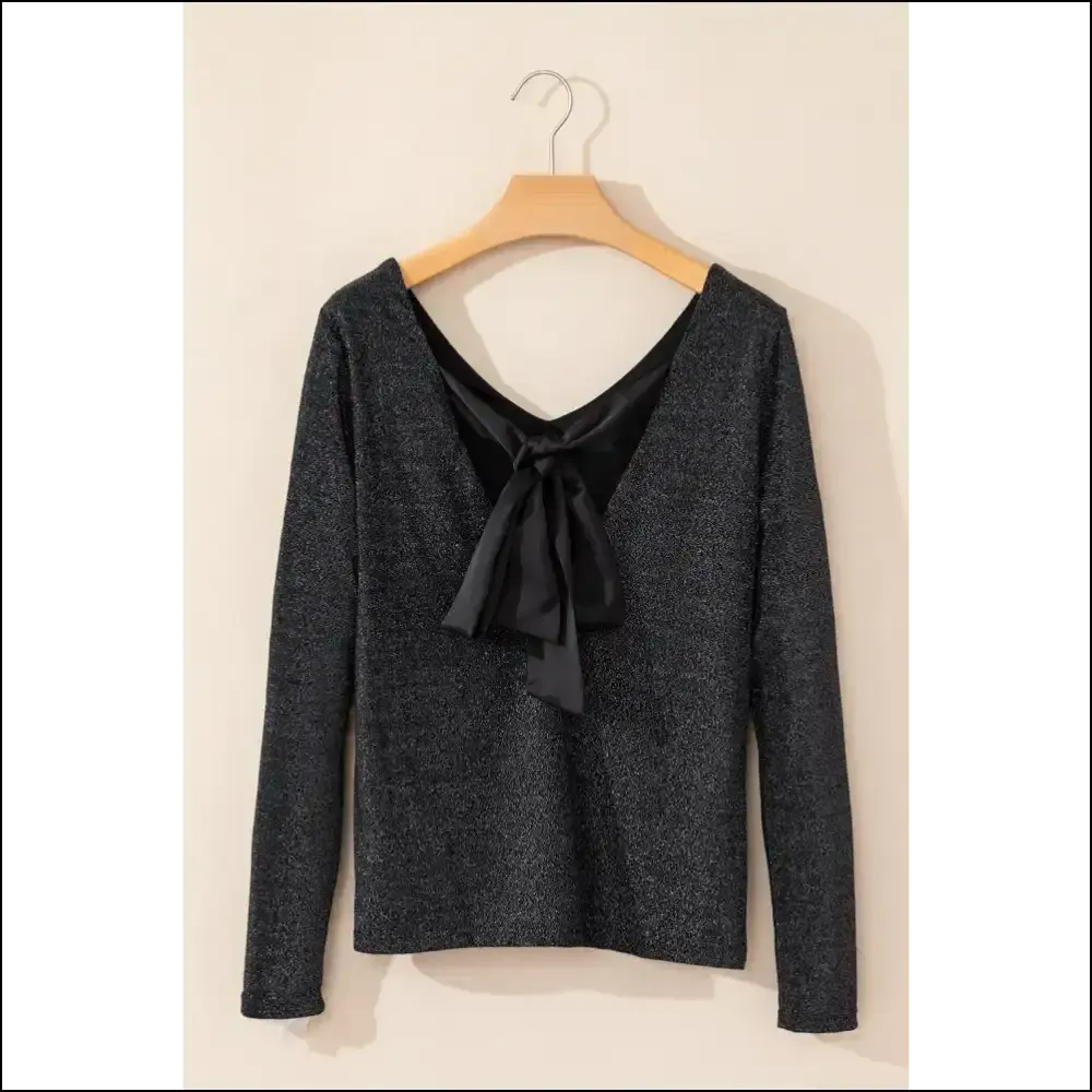 Chic Black Bowknot Backless: "Bow" Down, Bitches!