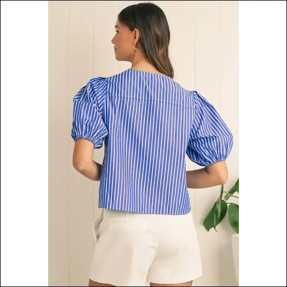 Chic Blue Stripe Blouse: so Cute, It's Practically Illegal 💙 Needful Things