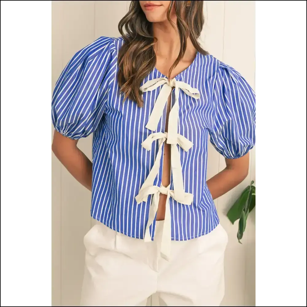 Chic Blue Stripe Blouse: so Cute, It's Practically Illegal 💙 Needful Things