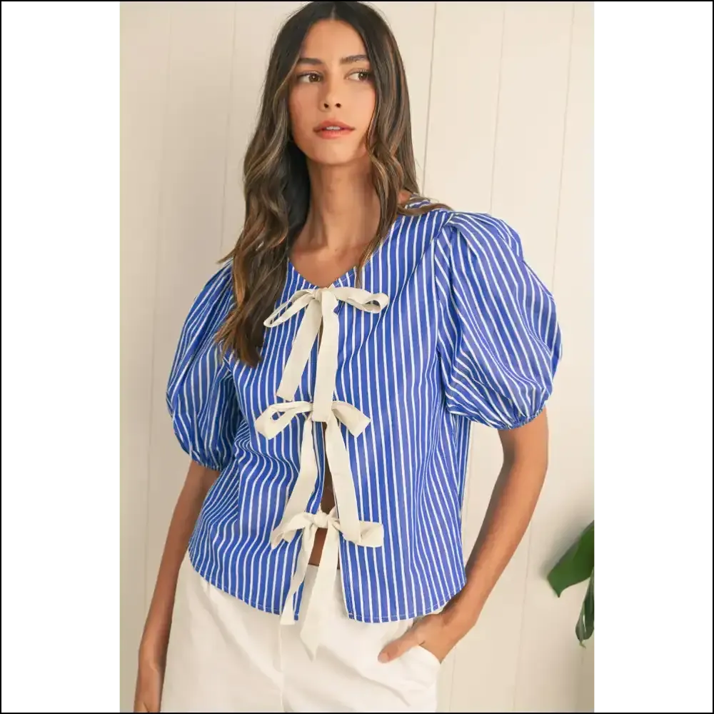 Chic Blue Stripe Blouse: so Cute, It's Practically Illegal 💙 Needful Things
