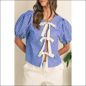 Chic Blue Stripe Blouse: so Cute, It's Practically Illegal 💙 Needful Things