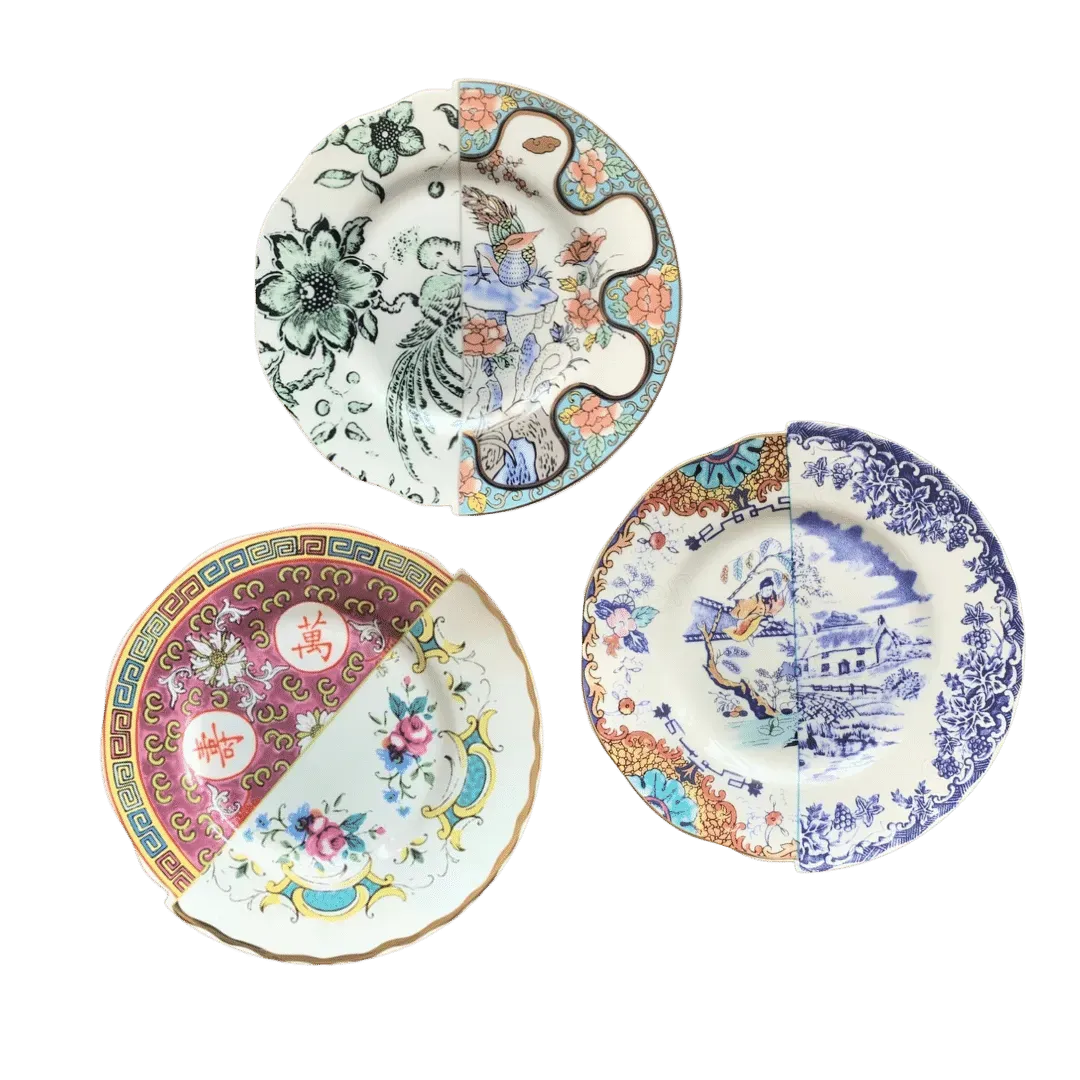 Chinese Western-Inspired Porcelain Plate