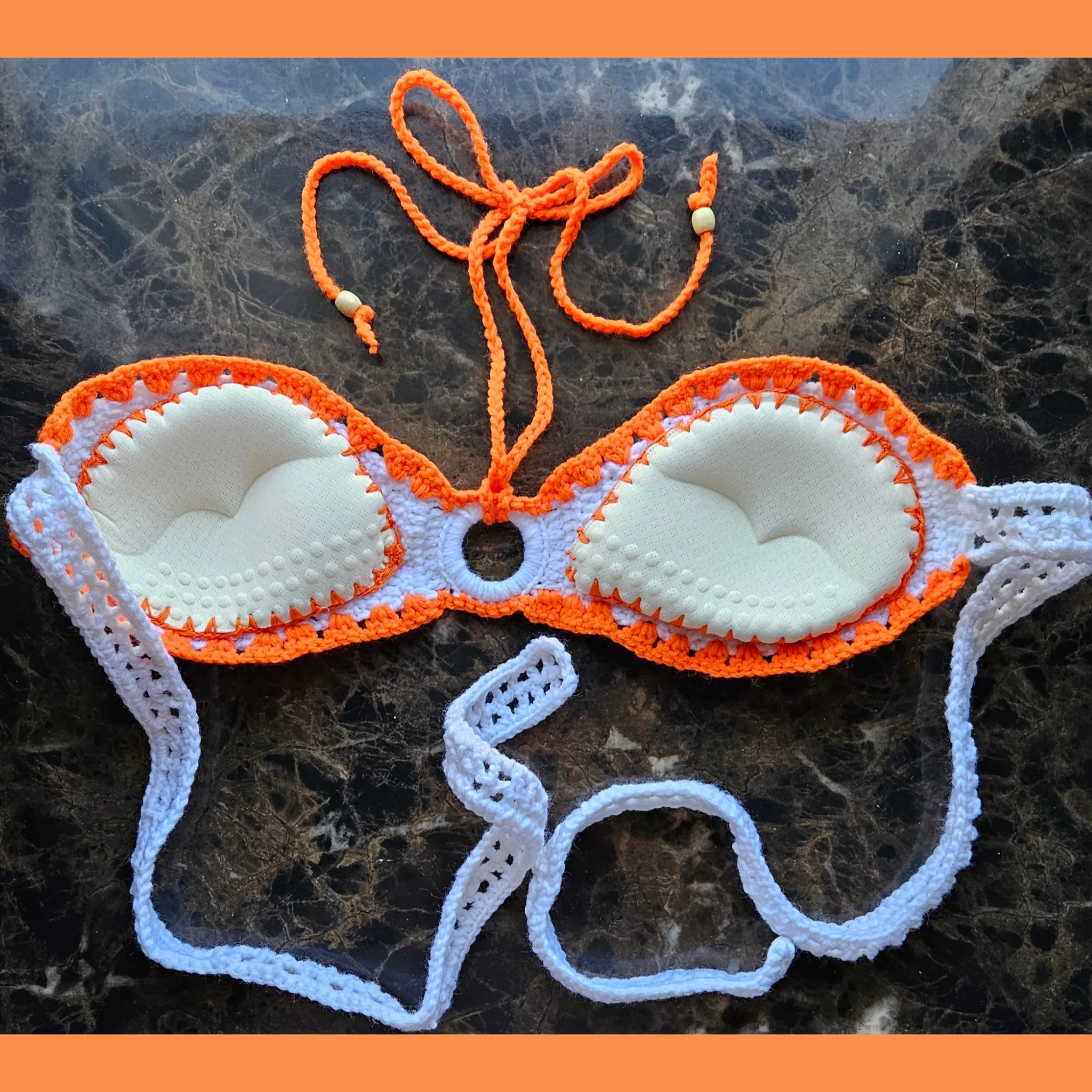 Citrus Crochet Bandeau Top
