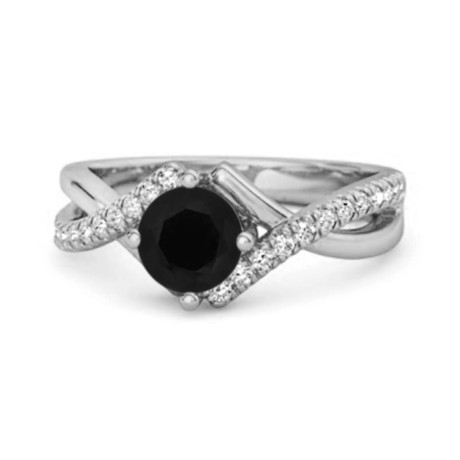 Classic & Elegant 0.25 Ctw Black Spinel Solitaire Accents Women Ring