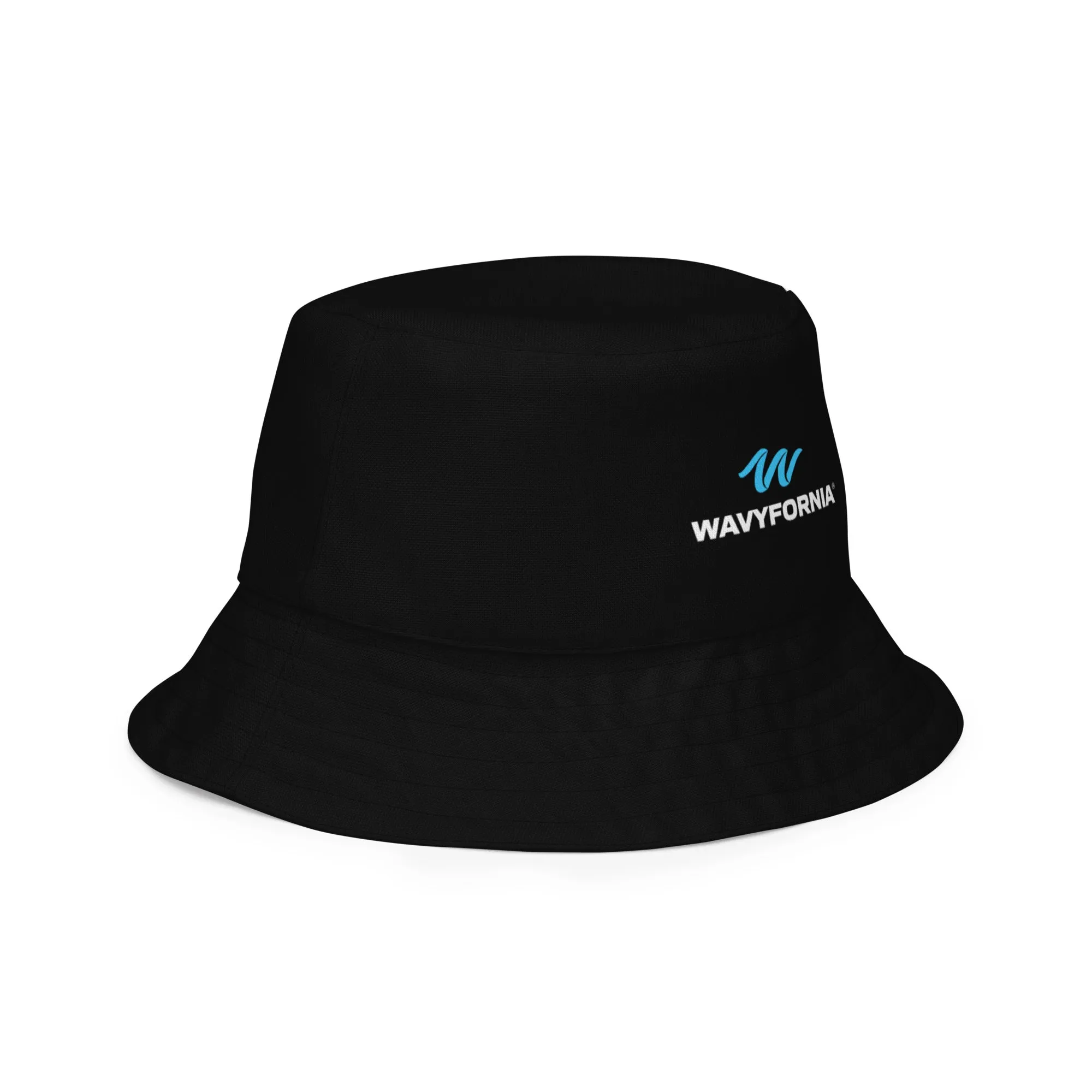 Classic Wave Black Bucket Hat