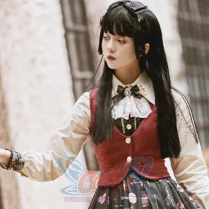 College Style Elegant Winter Velvet Lolita Vest