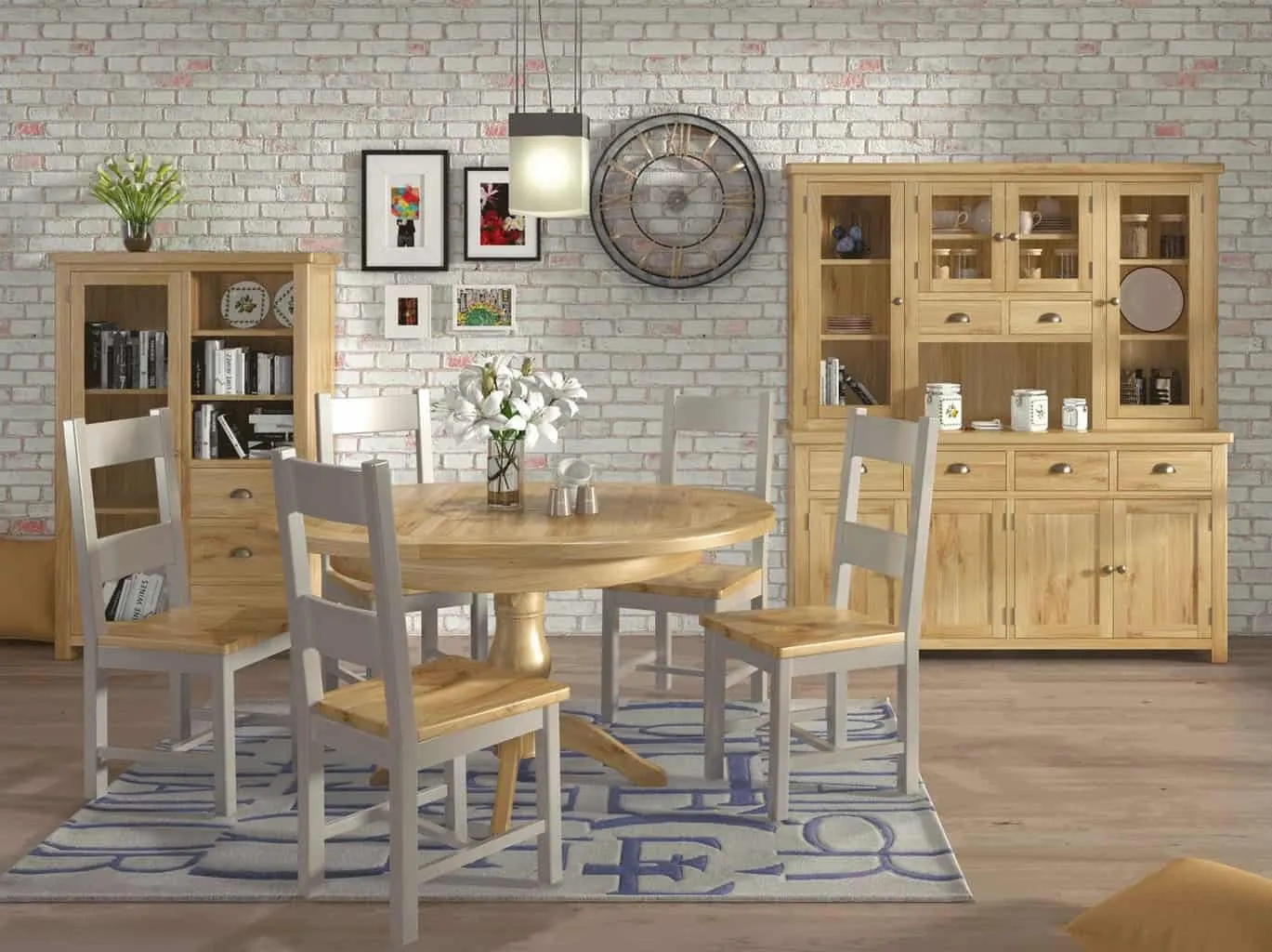 Cottage Grand Round Ext Table