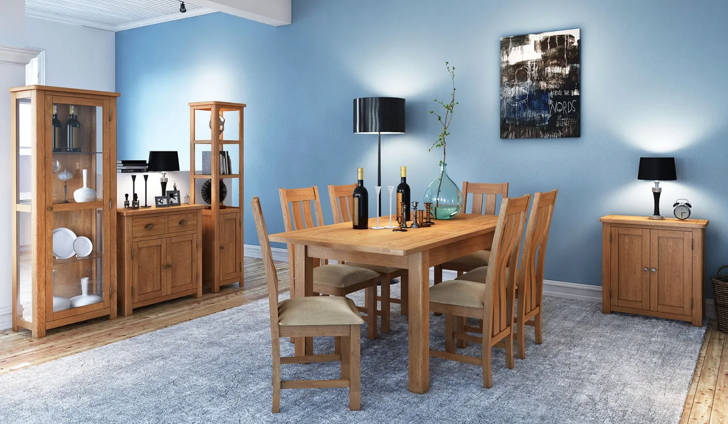 Cottage Large Bookcase Oak