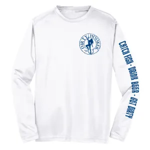 Dirty Hooker Classic Navy Blue on White Dry Fit