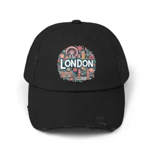 Distressed Cotton Twill Hats with Hideaway Strap