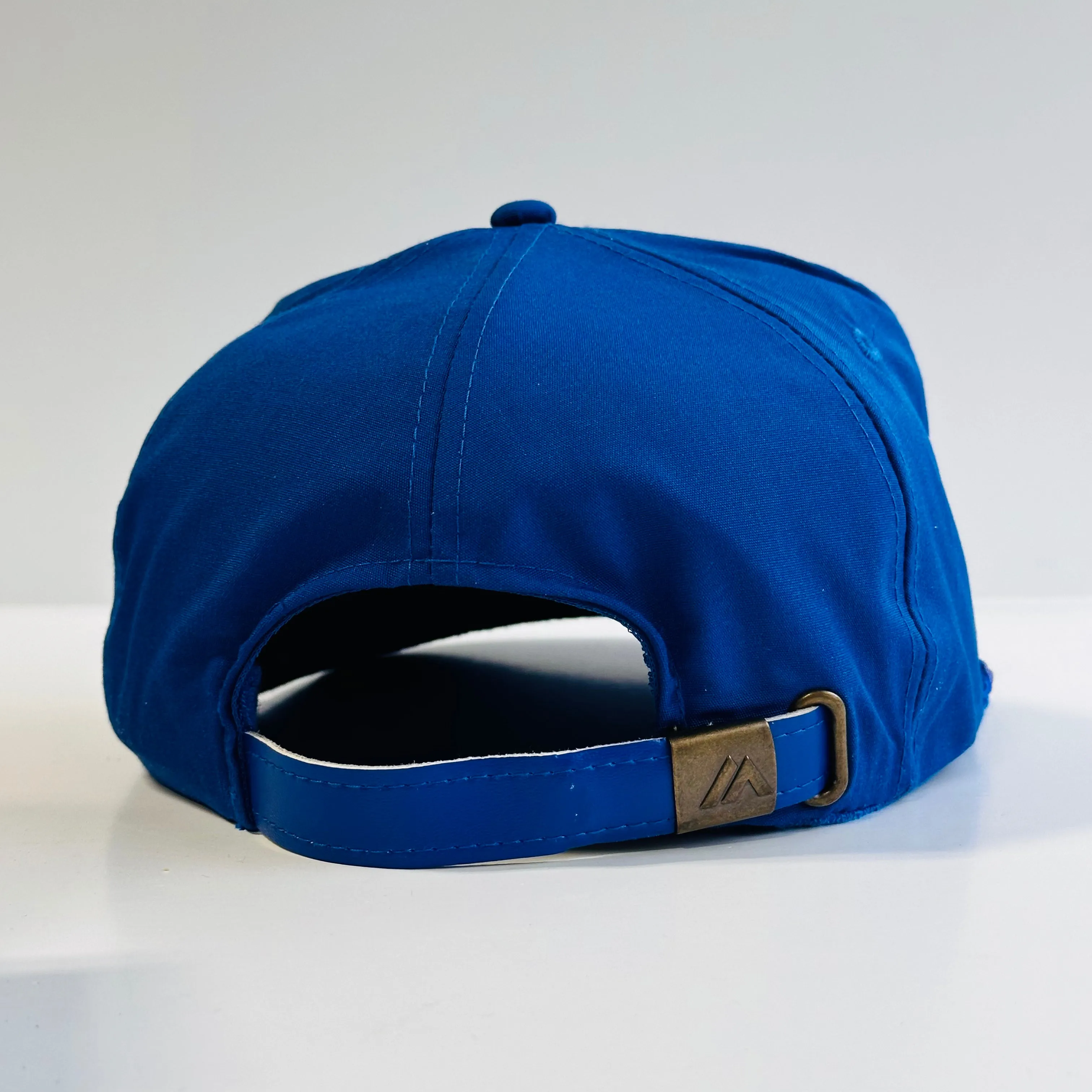 DO NOTHIN DEADBEAT Vintage Blue Tall Crown Strapback Cap Hat JOSHUA QUIMBY Band Merch Custom Embroidered