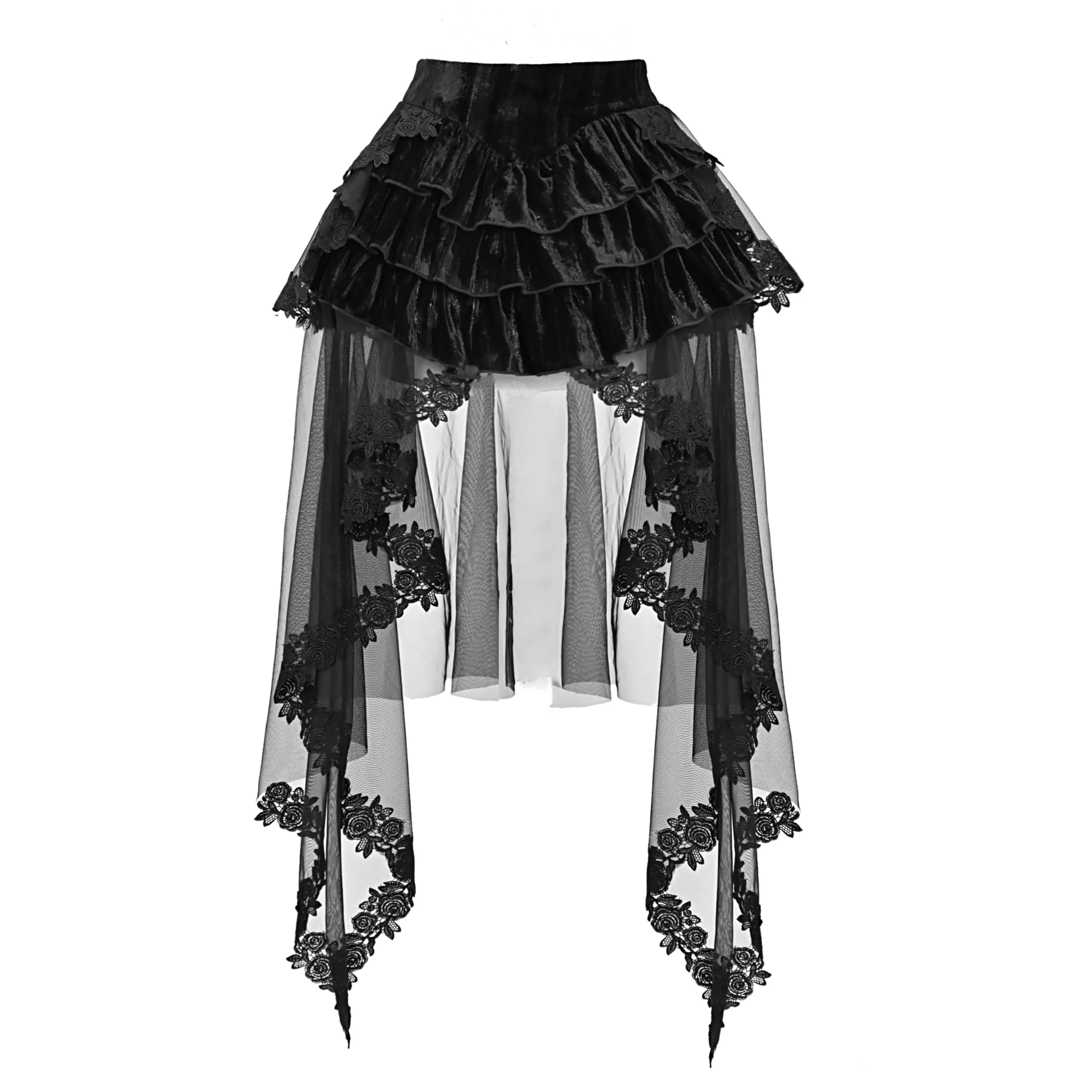 duchess tiered lace skirt