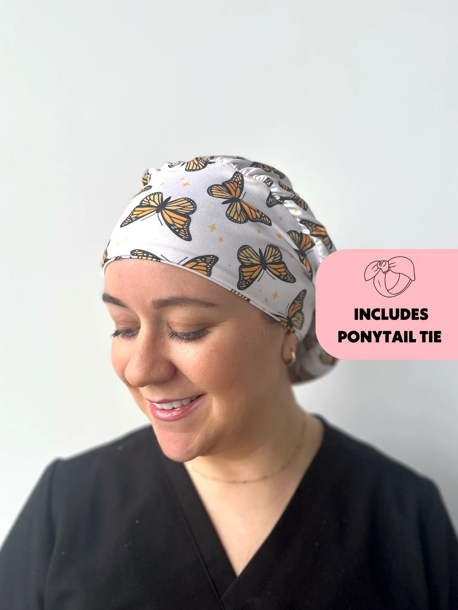 DuoStyle Scrub Hat - Monarch Butterflies