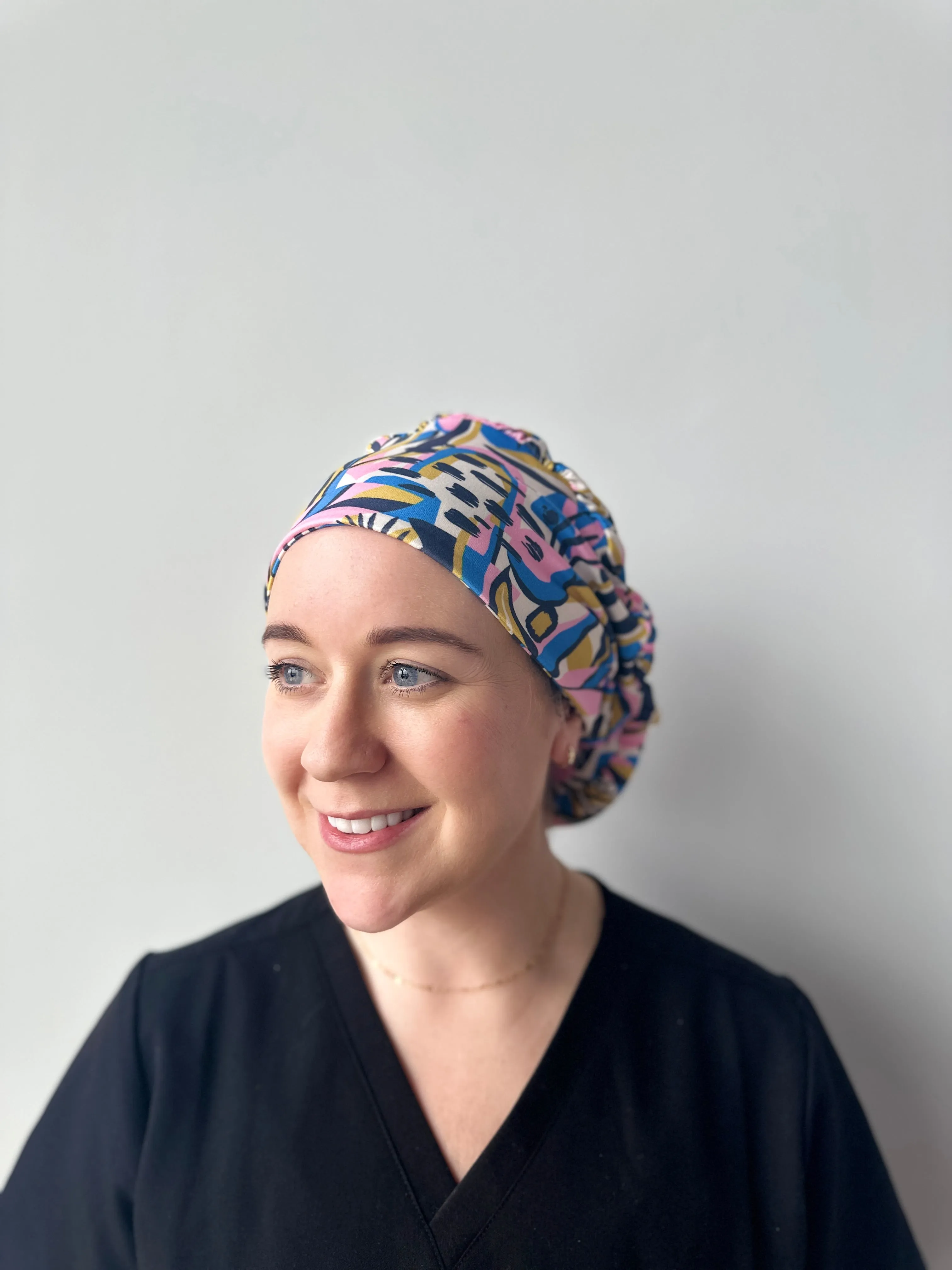 DuoStyle Scrub Hat - Vibrant Abstract