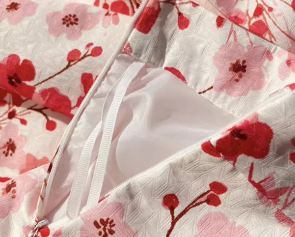 elegant Hepburn style floral tutu skirt
