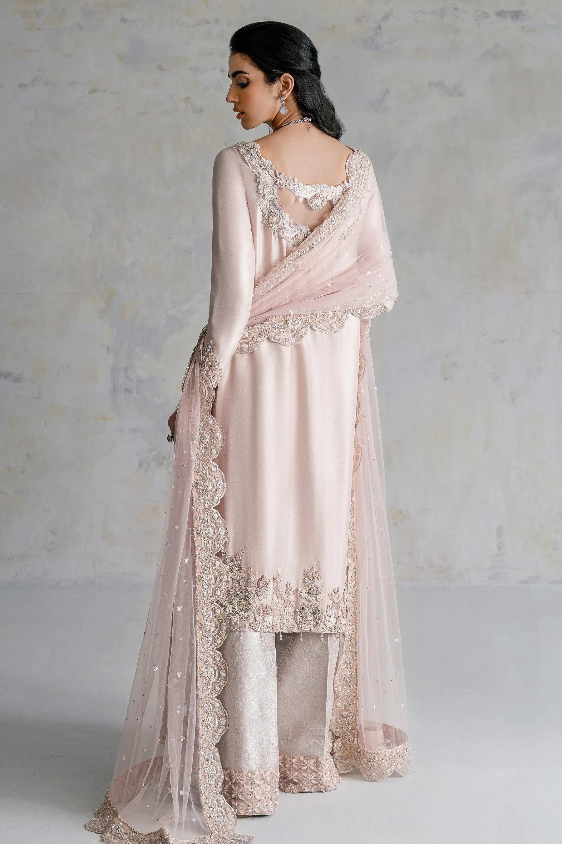 Elegant Pakistani Wedding Dress in Kameez Trouser Style