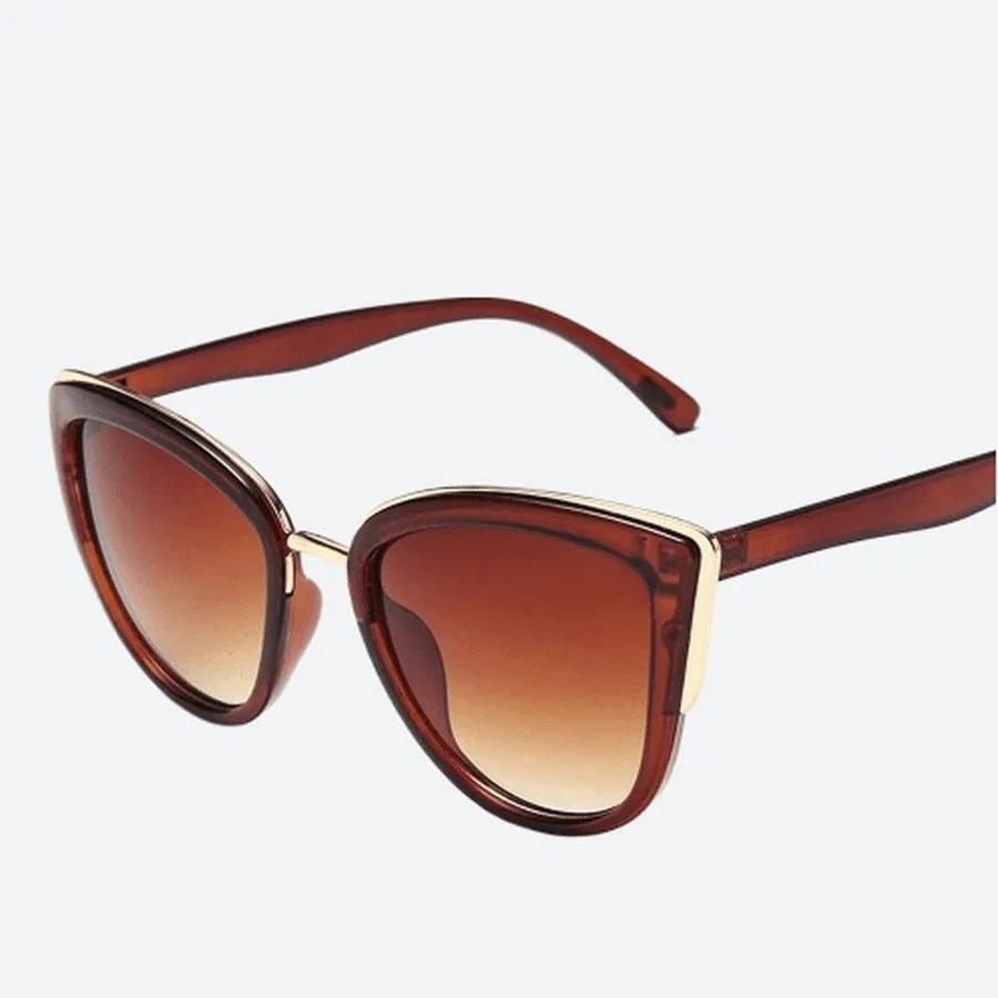 Elegant Plastic Frame Fashion Sunglasses