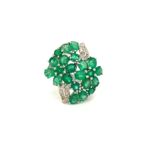 Emerald Ring in .925 Sterling Silver - KSR 17996