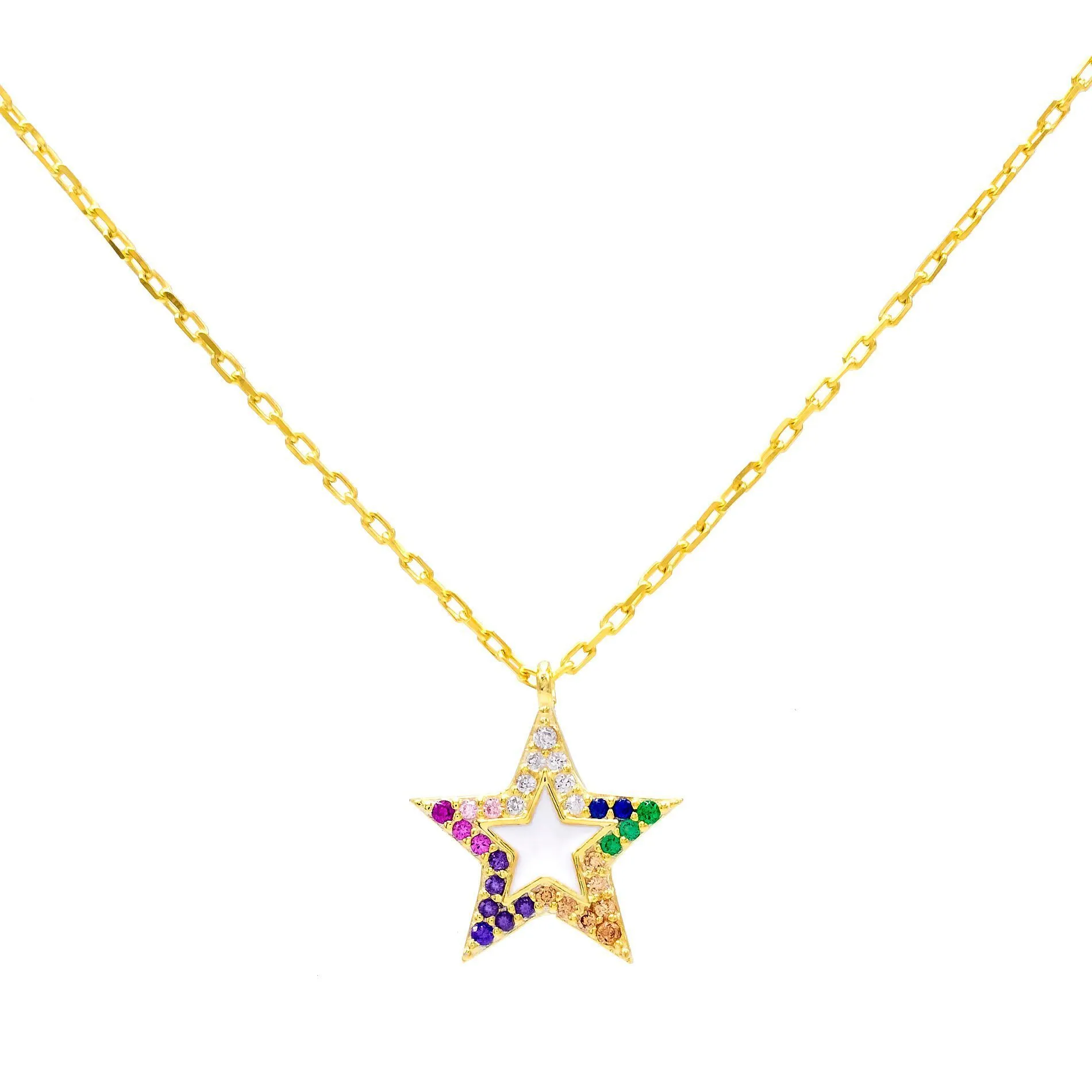 Enamel Star Necklace