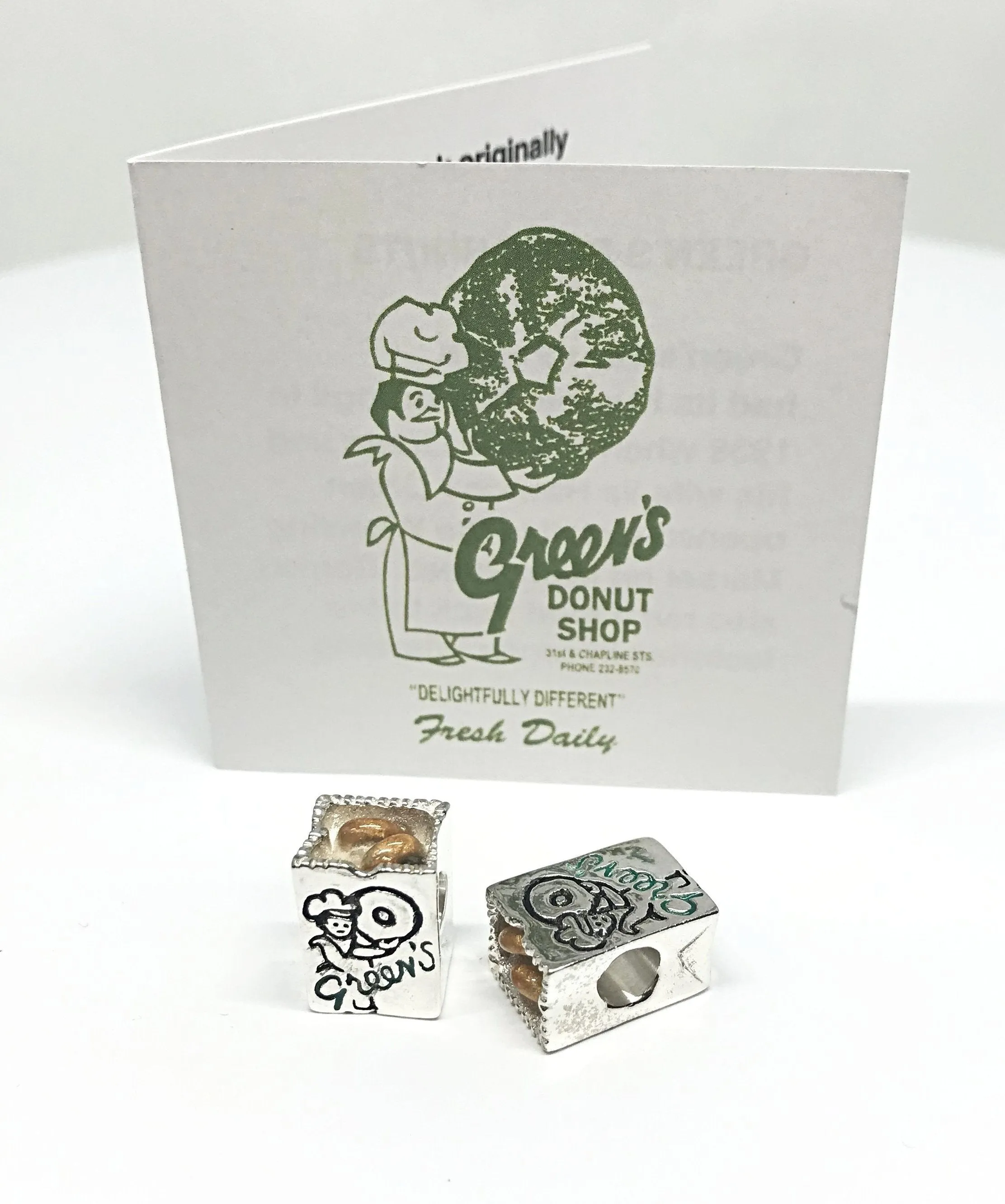 Exclusive Sterling Silver Green's Donut Wheeling Bead
