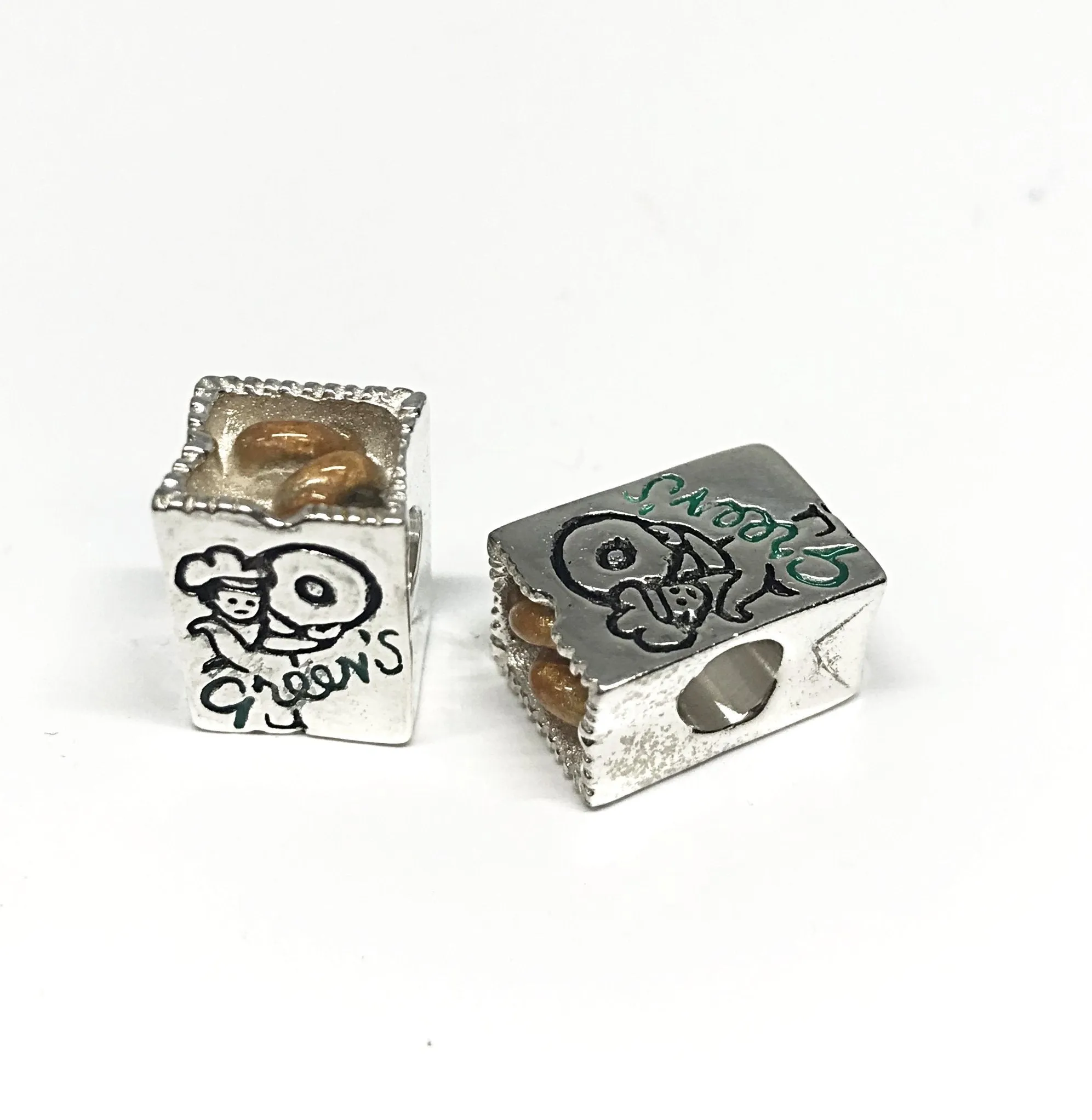 Exclusive Sterling Silver Green's Donut Wheeling Bead