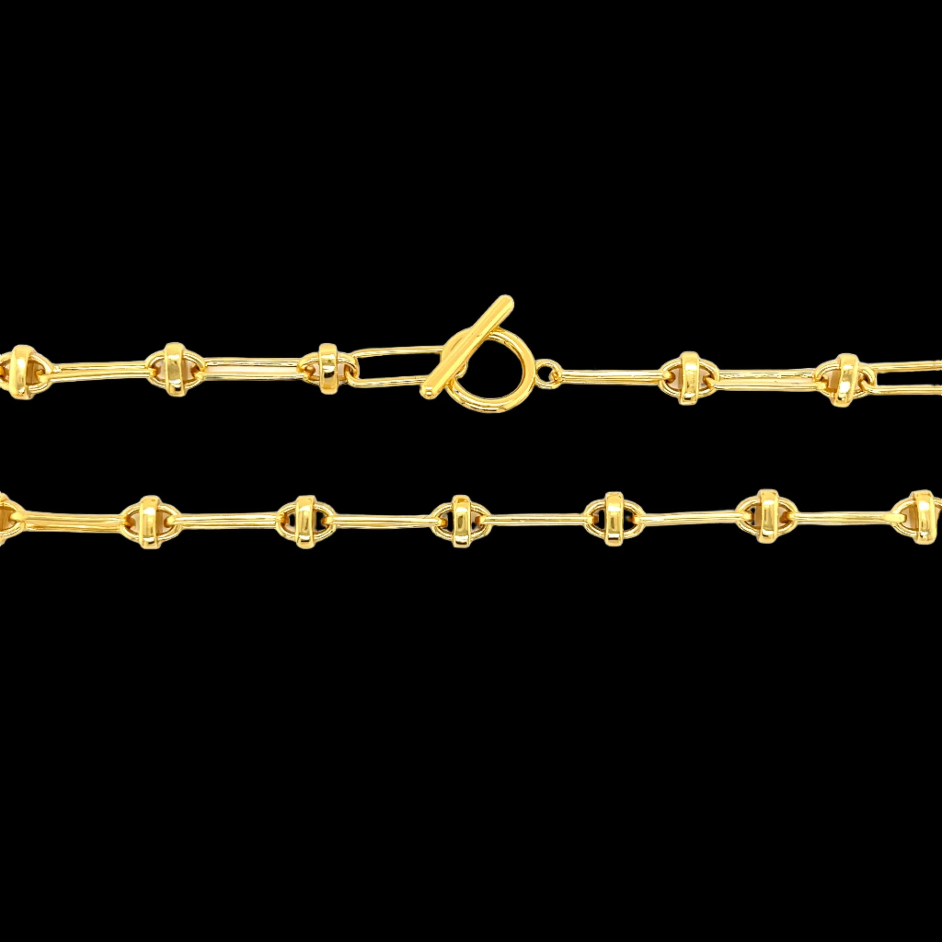 Fancy Oval Link Italiana 14k Gold Necklace - G503749